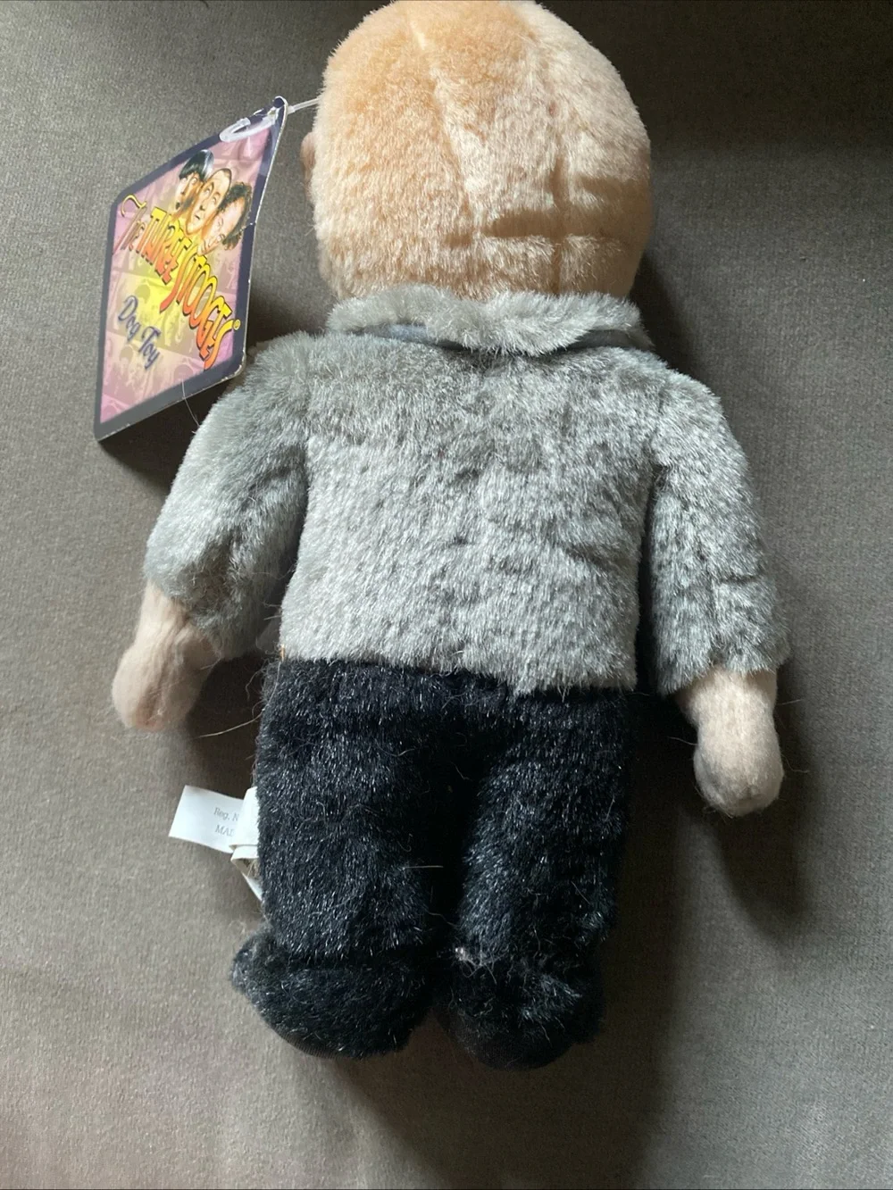 The Three Stooges Plush Collectible - Curly in Gray Outfit